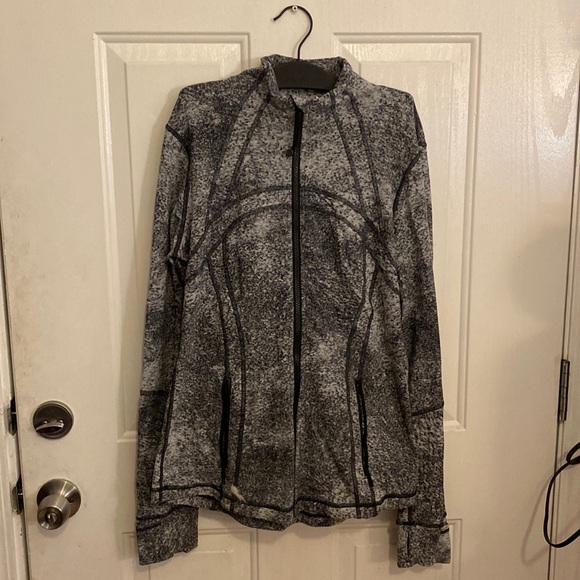 Lululemon Define Jacket Luon, Spray Jacquard White/Black, Size 12 - Picture 3 of 9